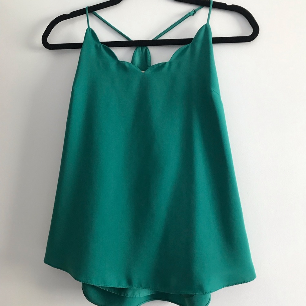 Scalloped Emerald Green Tank from J. Crew